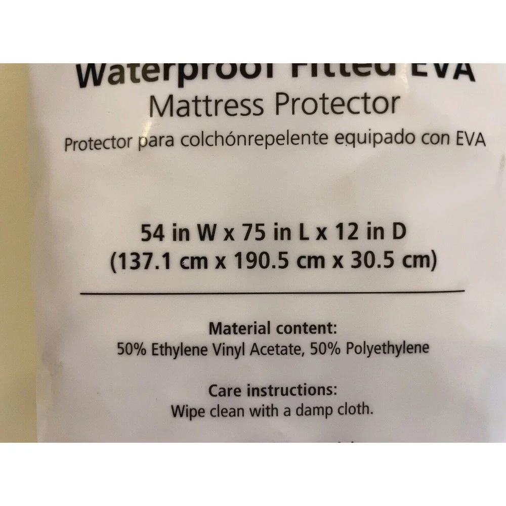 Mainstays Waterproof Fitted EVA Mattress Protector 54
